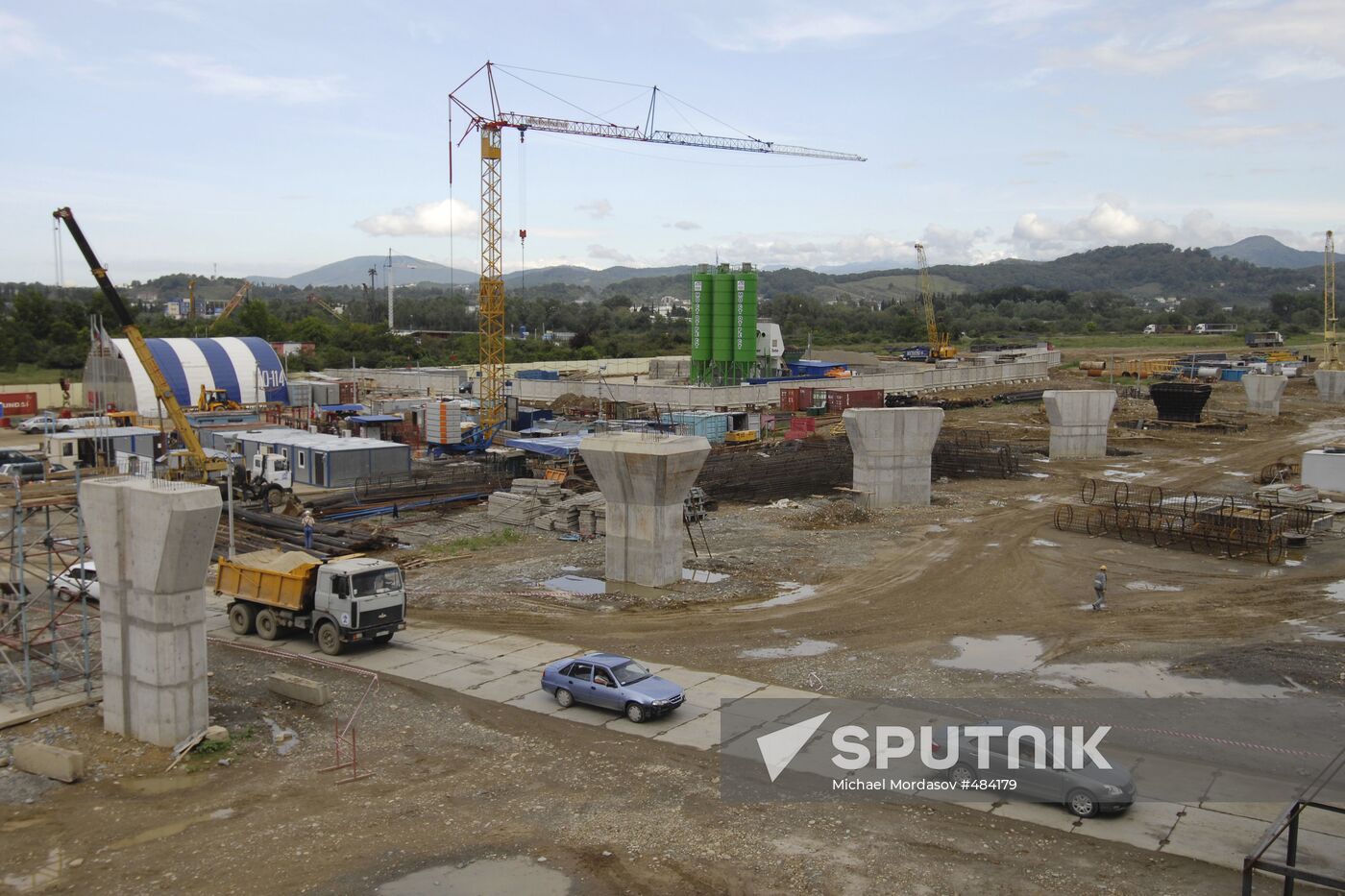 Olympic facilities under construction in Sochi