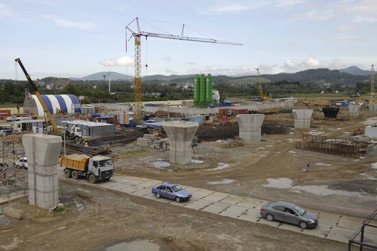 Olympic facilities under construction in Sochi
