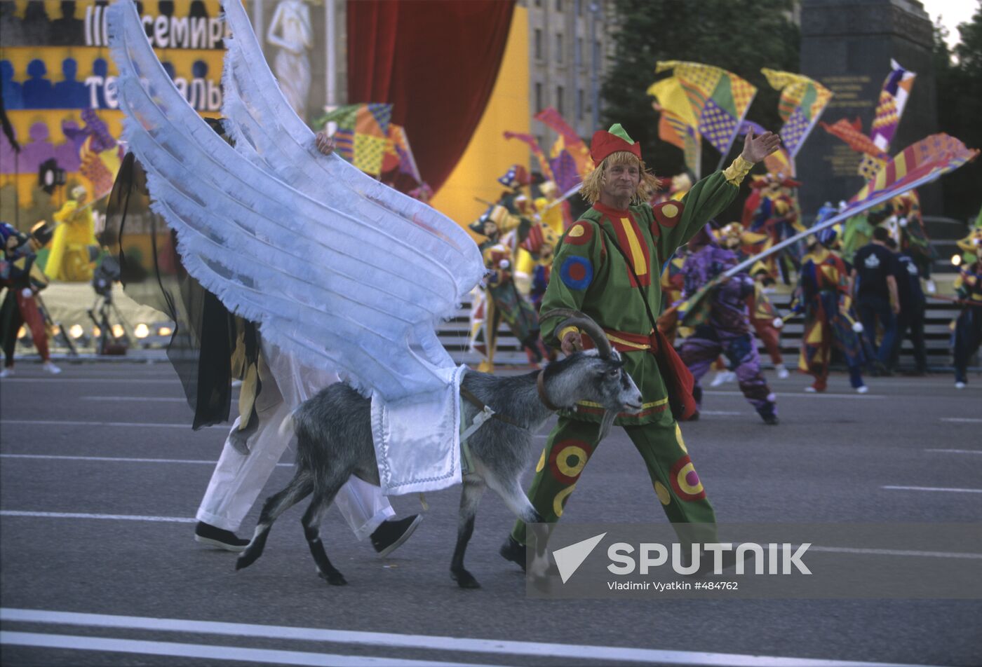 Symbol of the carnival - a winged goat.