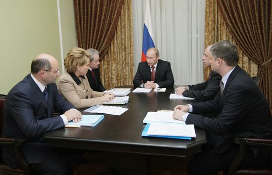 Vladimir Putin on visit to St. Petersburg, October 23, 2009