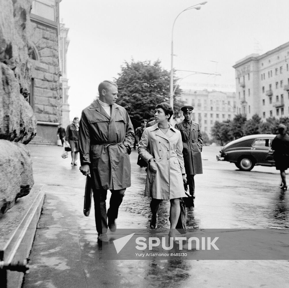 Figure skater Irina Rodnina and her coach Stanislav Zhuk