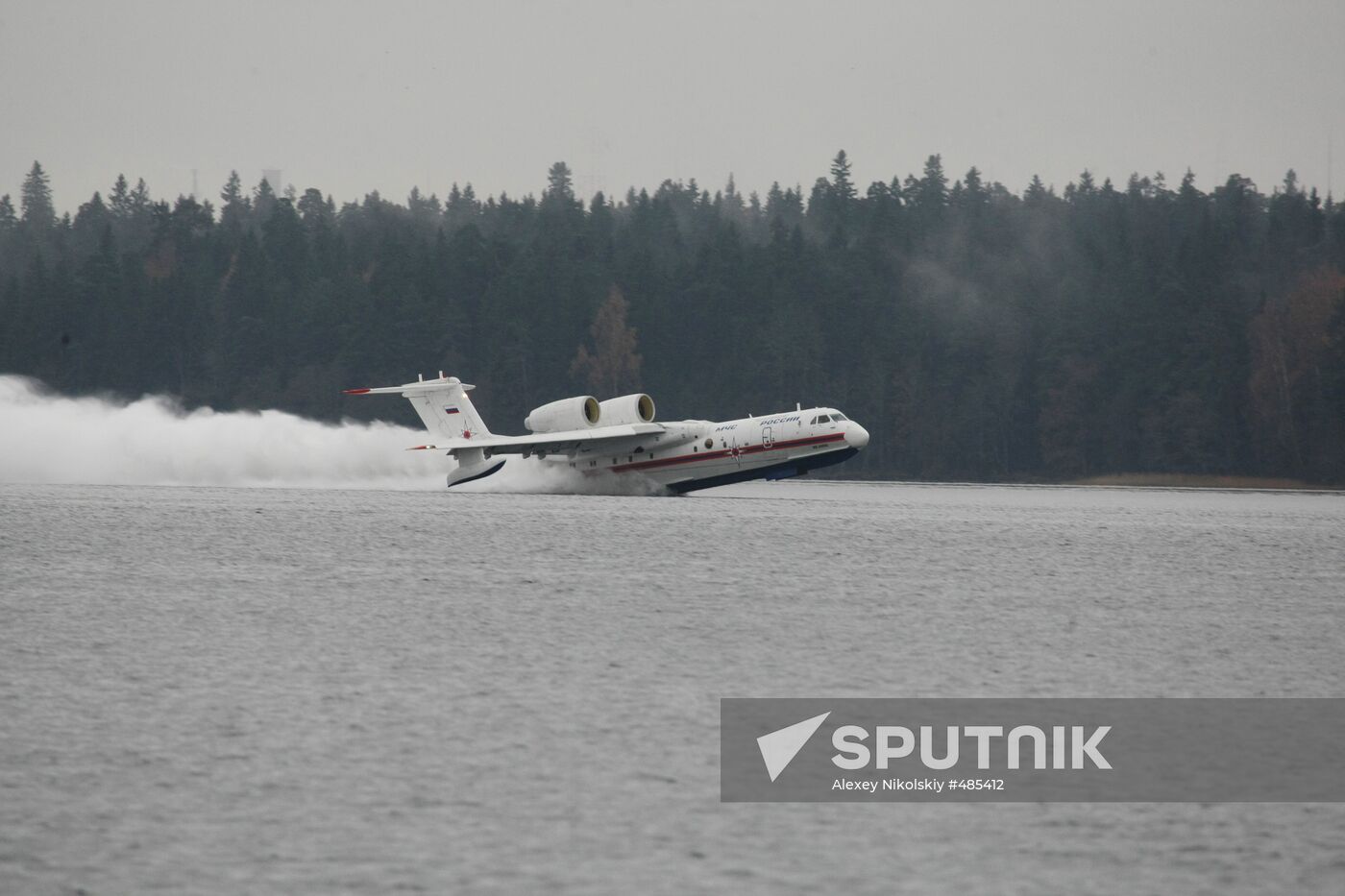 Russian Beriev Be-200 aircraft in St. Petersburg