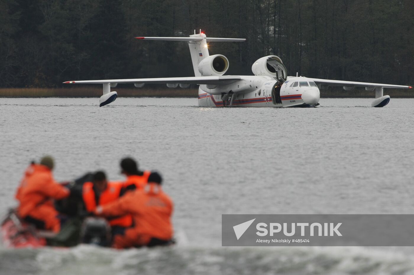 Russian Beriev Be-200 aircraft in St. Petersburg