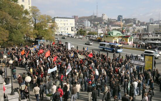 All-Russian Motorist Protest: Vladivostok