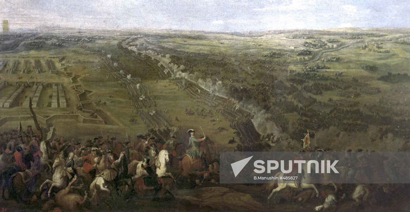 "The Battle of Poltava" painting