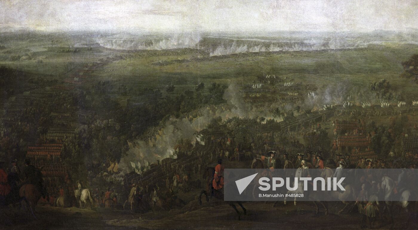 "The Battle of Poltava" painting