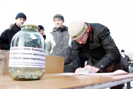 All-Russian Motorist Protest: Krasnoyarsk