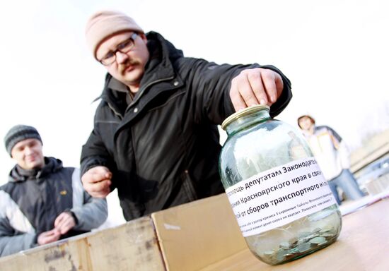 All-Russian Motorist Protest: Krasnoyarsk