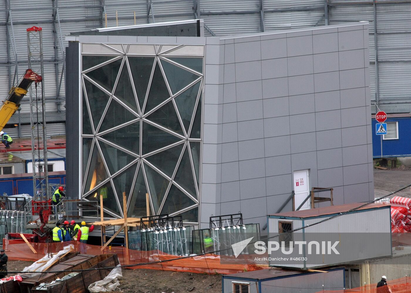 Okhta Center under construction in St. Petersburg