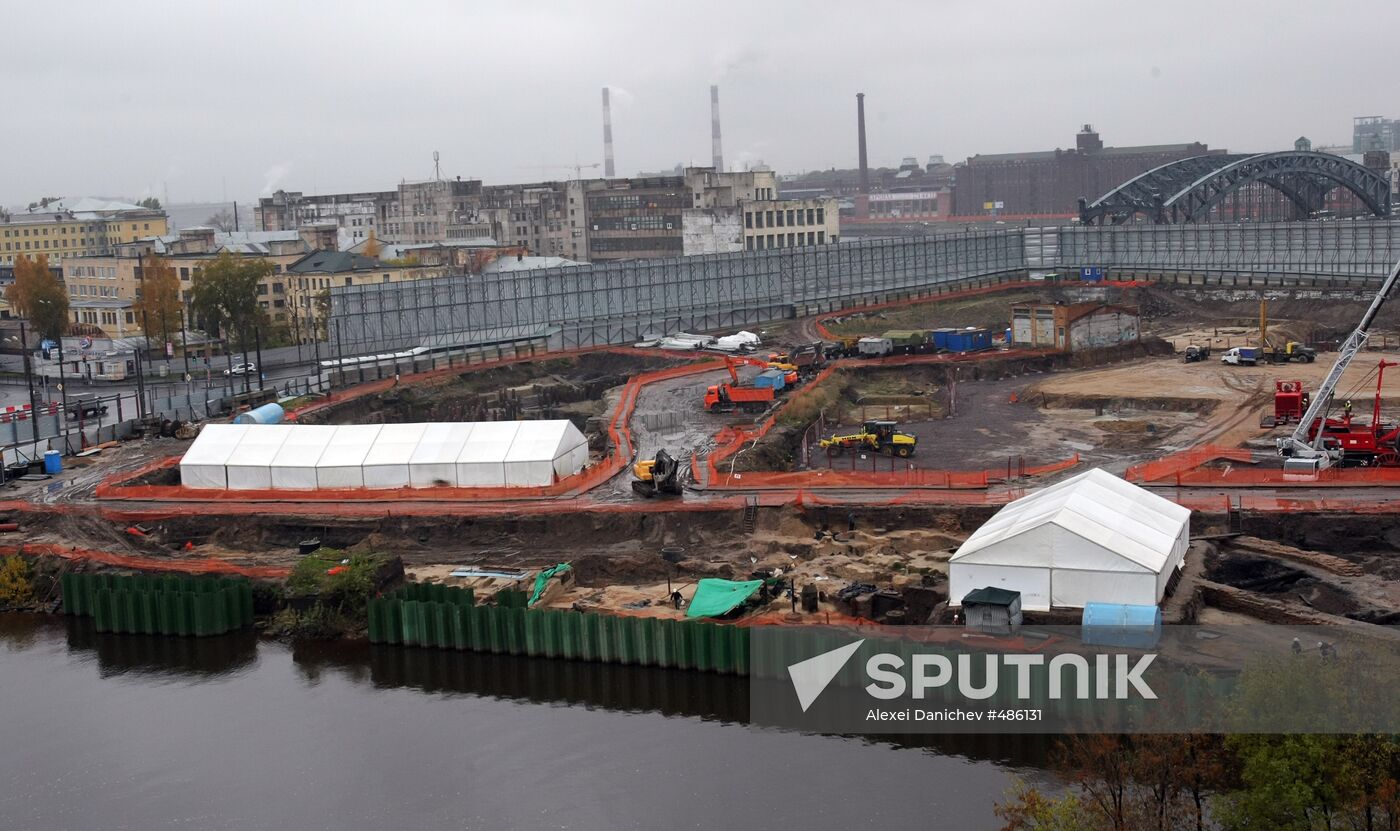 Okhta Center under construction in St. Petersburg