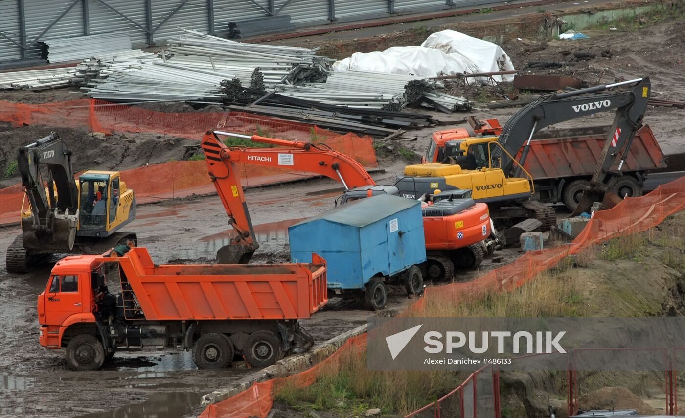 Okhta Center under construction in St. Petersburg