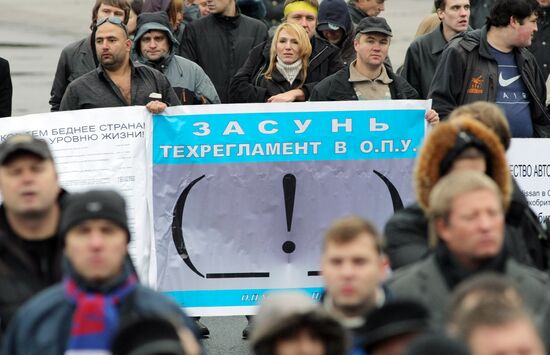 All-Russian Motorist Protest: St.Petersburg