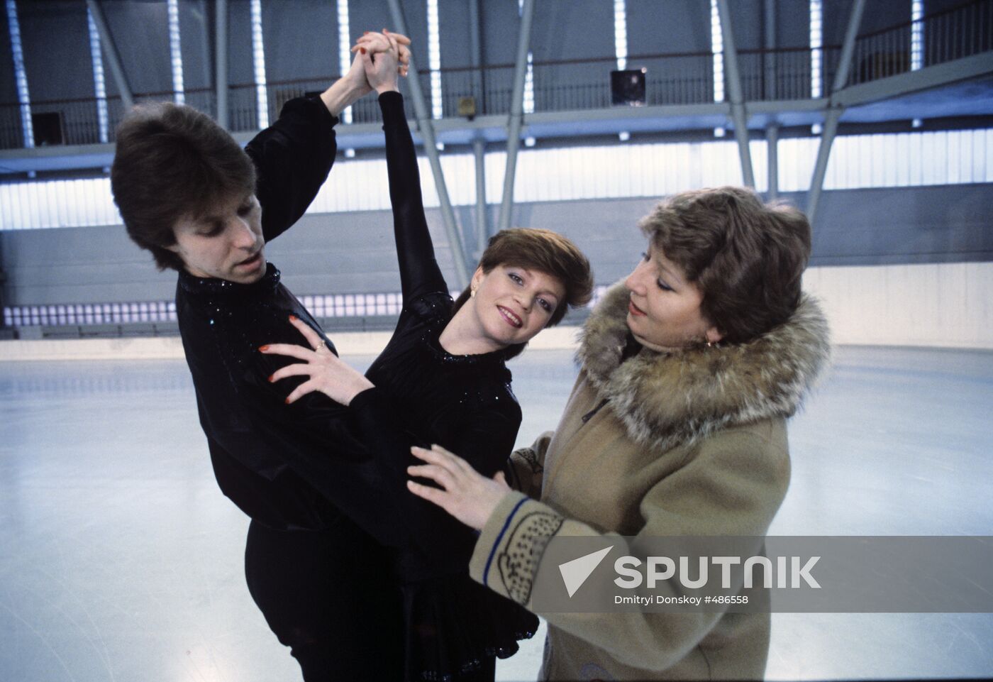 Natalia Bestemyanova and Andrei Bukin with Tatiana Tarasova