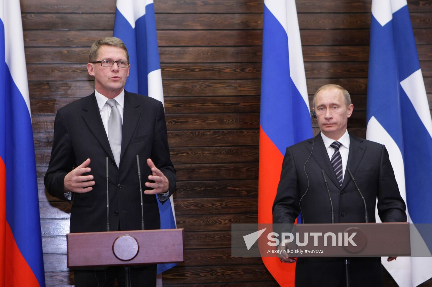 Russian, Finnish PMs hold joint news conference