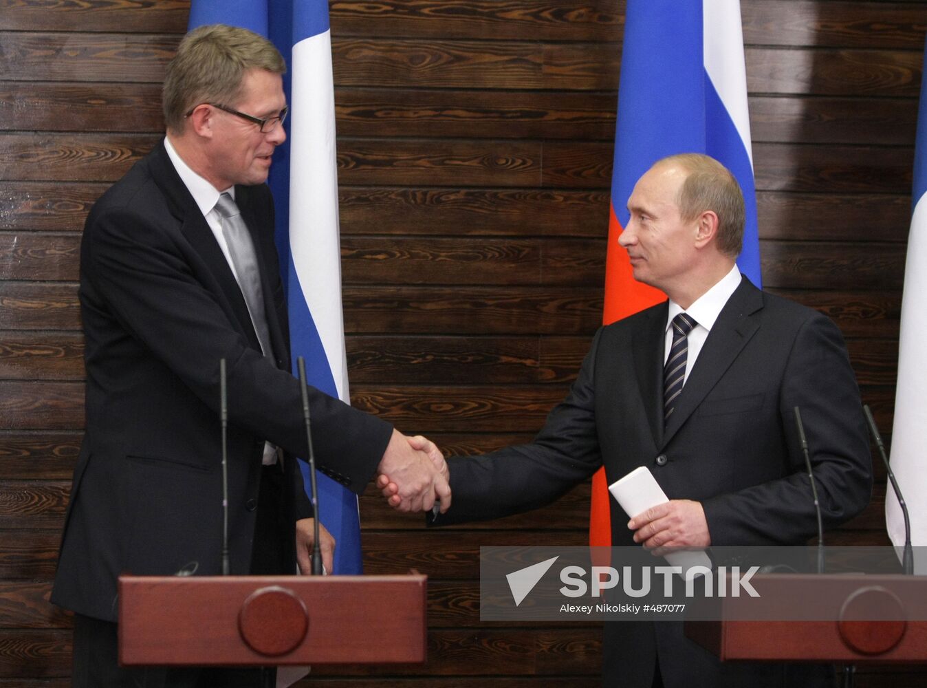 Russian, Finnish PMs hold joint news conference