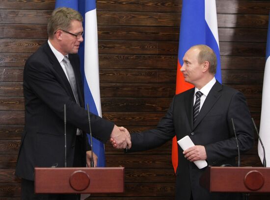 Russian, Finnish PMs hold joint news conference