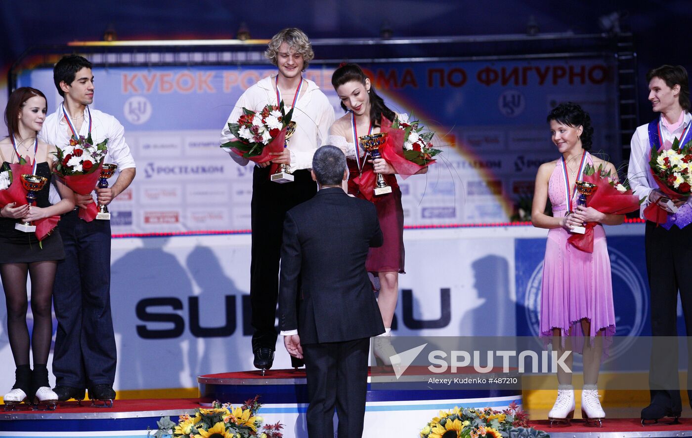 Awarding winners in Ice Dance