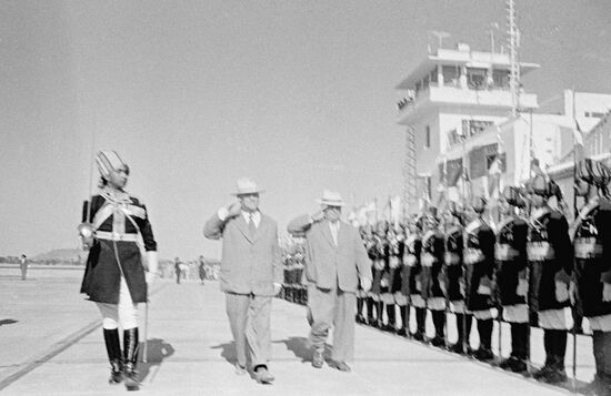 Nikita Khrushchev and Nikolai Bulganin