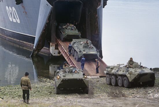 Amphibious landing drill