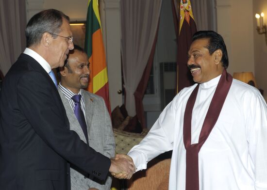 Russian Foreign Minister and Sri Lanka President meet in Colombo