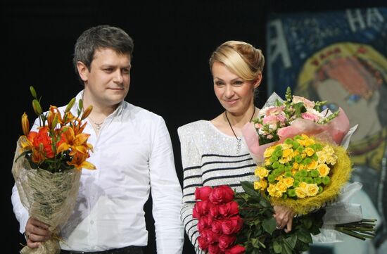 Fashion designer Ilya Shiyan and producer Yana Rudkovskay