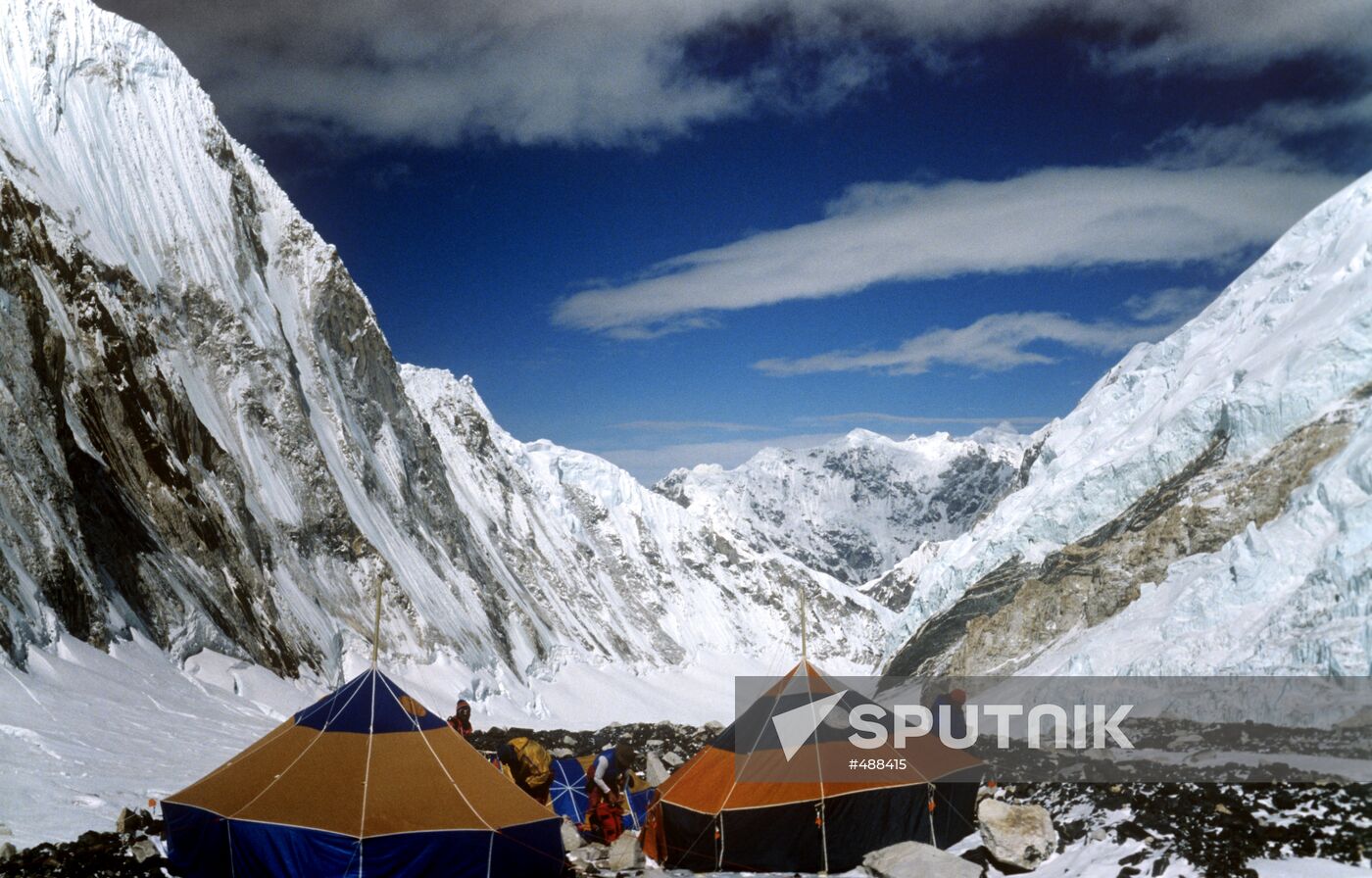 Camp of first Soviet Himalayan expedition
