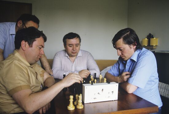 Mikhail Podgaets, Igor Zaitsev and Anatoly Karpov