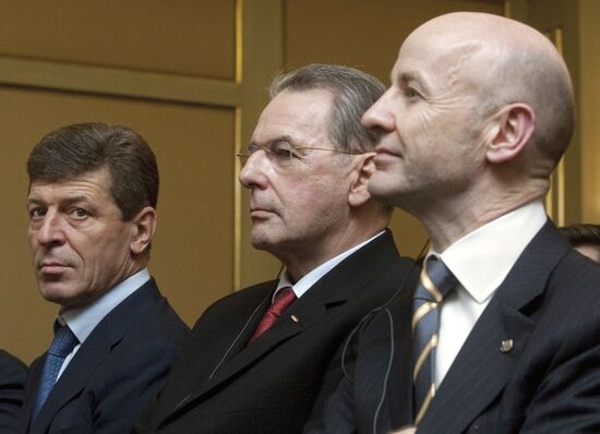 Dmitry Kozak, Jacques Rogge, and Rupert Keeley