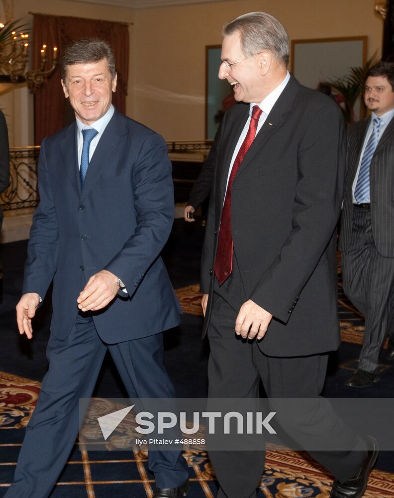 Jacques Rogge and Dmitry Kozak