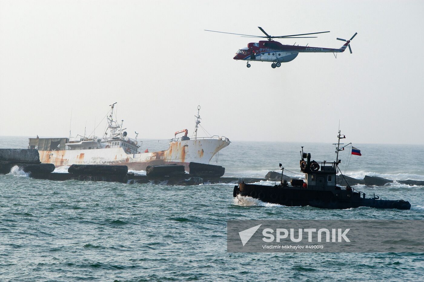 Rescue operation near Sakhalin Island