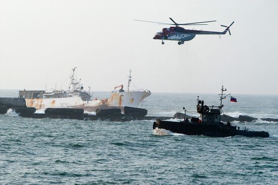 Rescue operation near Sakhalin Island