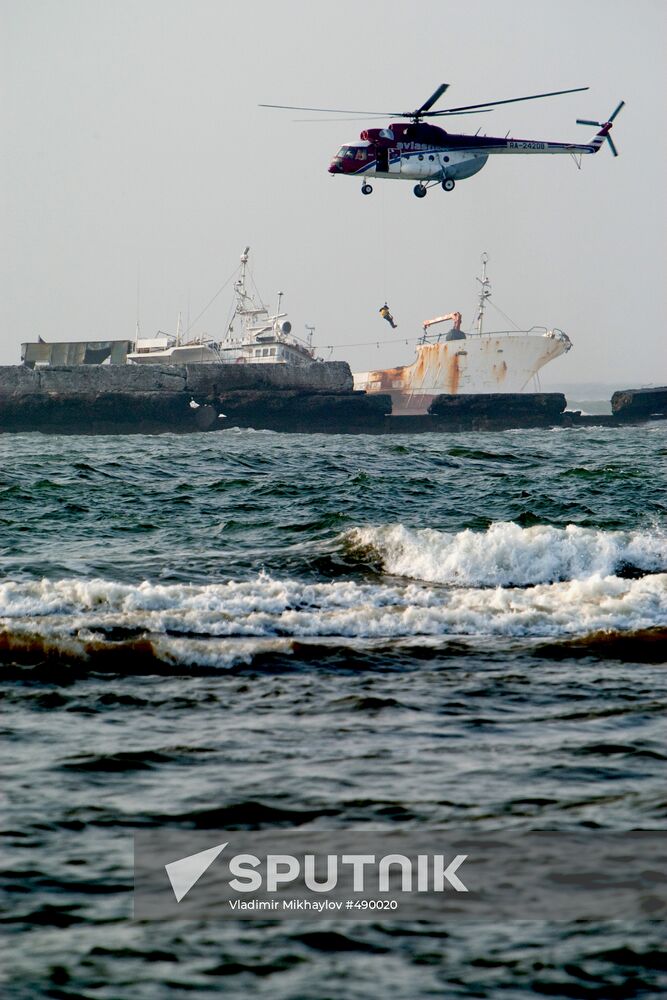 Rescue operation near Sakhalin Island