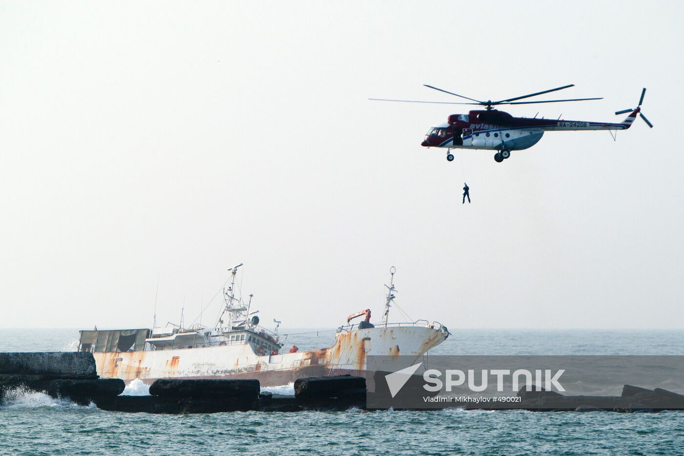 Rescue operation near Sakhalin Island