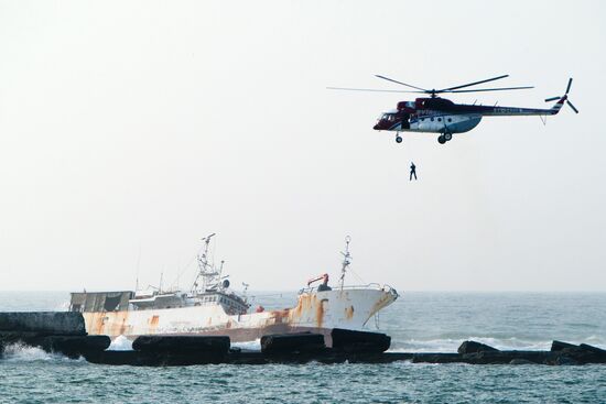 Rescue operation near Sakhalin Island