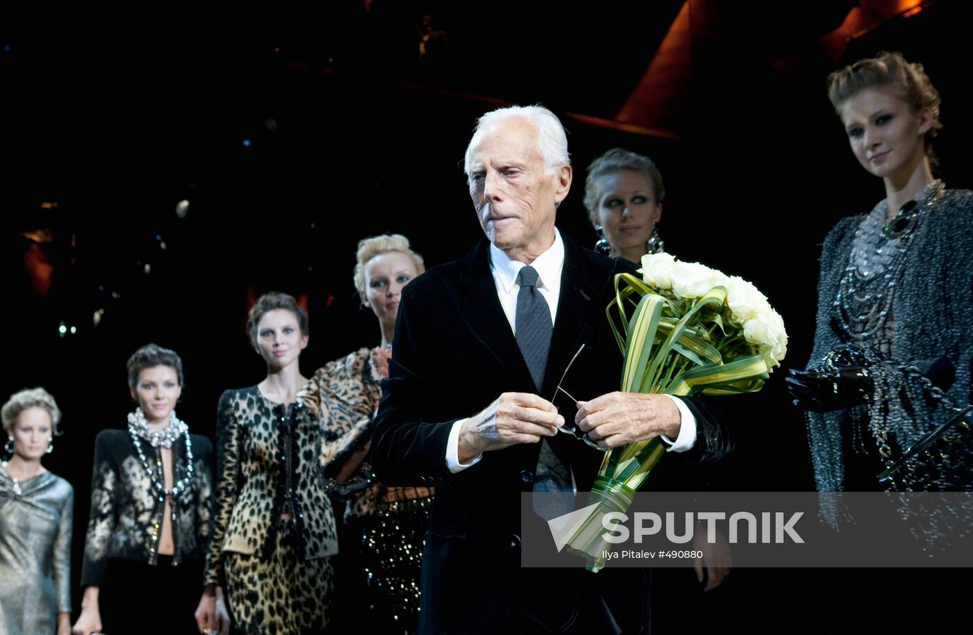 Italian fashion designer Giorgio Armani