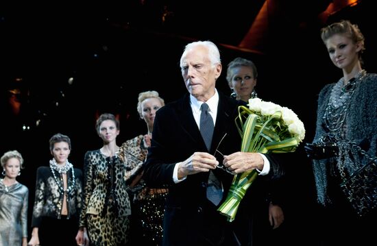 Italian fashion designer Giorgio Armani