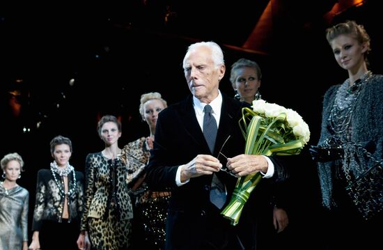 Italian fashion designer Giorgio Armani