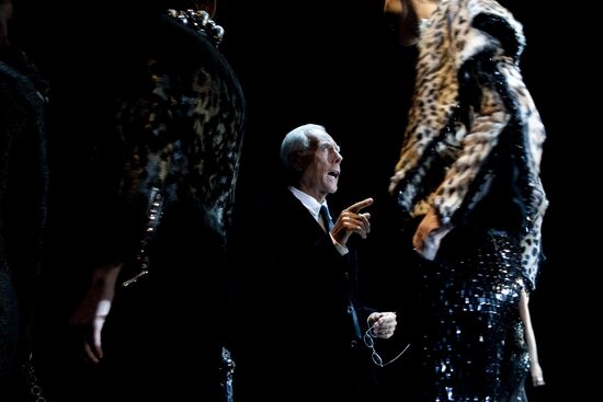 Italian fashion designer Giorgio Armani