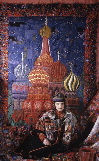 Models by fashion designer Yelena Pelevina