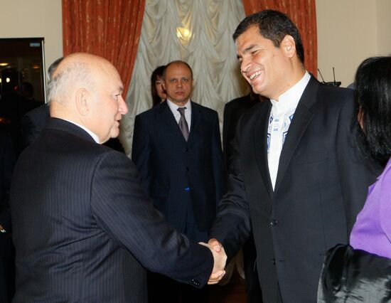Moscow Mayor meeting with President of Ecuador