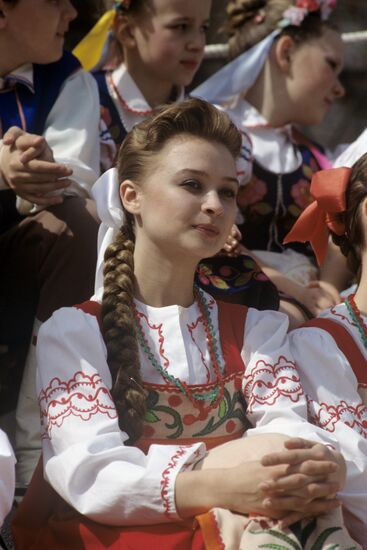 A girl in national costume