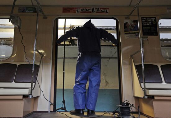 Subway cars disinfected in Kaluzhskoye depot