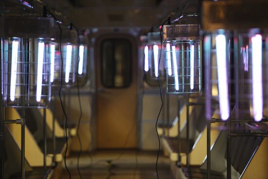 Subway cars disinfected in Kaluzhskoye depot