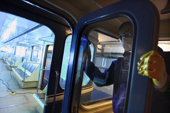 Subway cars disinfected in Kaluzhskoye depot