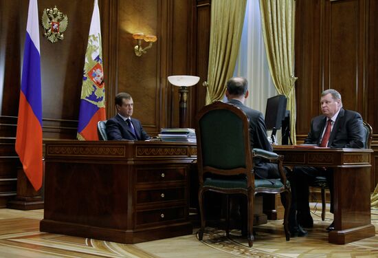 President meets with Nikolai Patrushev, Vladimir Ustinov