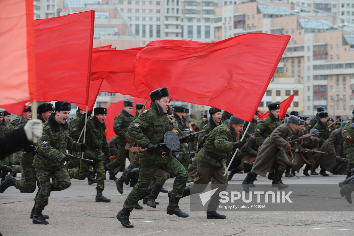 Parade rehearsal on Khodynka Field, Moscow