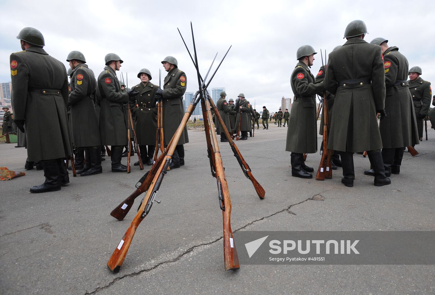 Parade rehearsal on Khodynka Field, Moscow