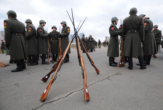 Parade rehearsal on Khodynka Field, Moscow