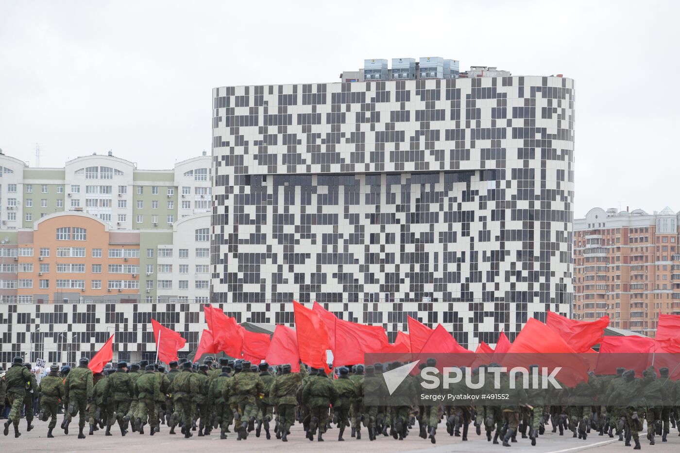 Parade rehearsal on Khodynka Field, Moscow