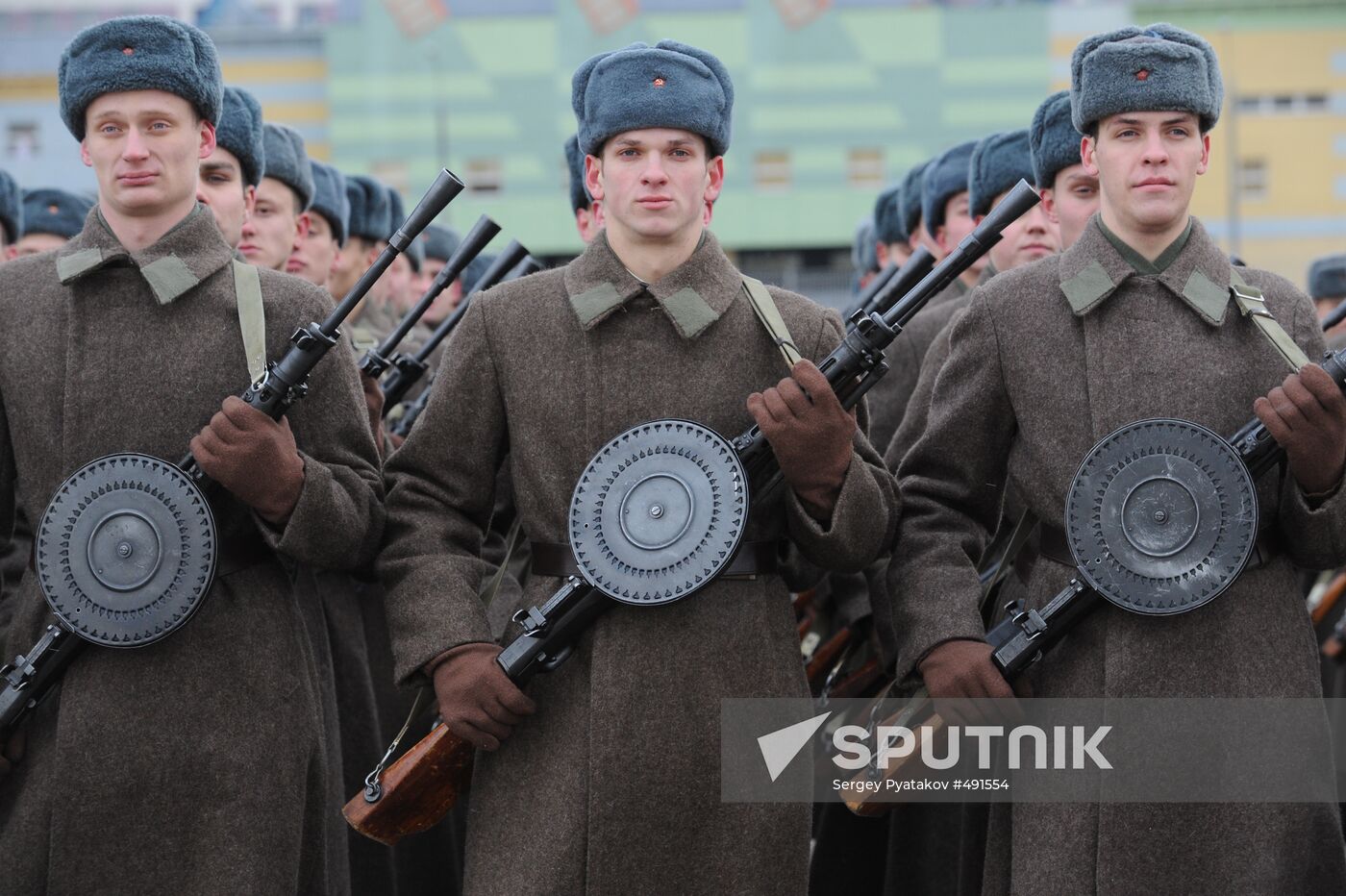 Parade rehearsal on Khodynka Field, Moscow